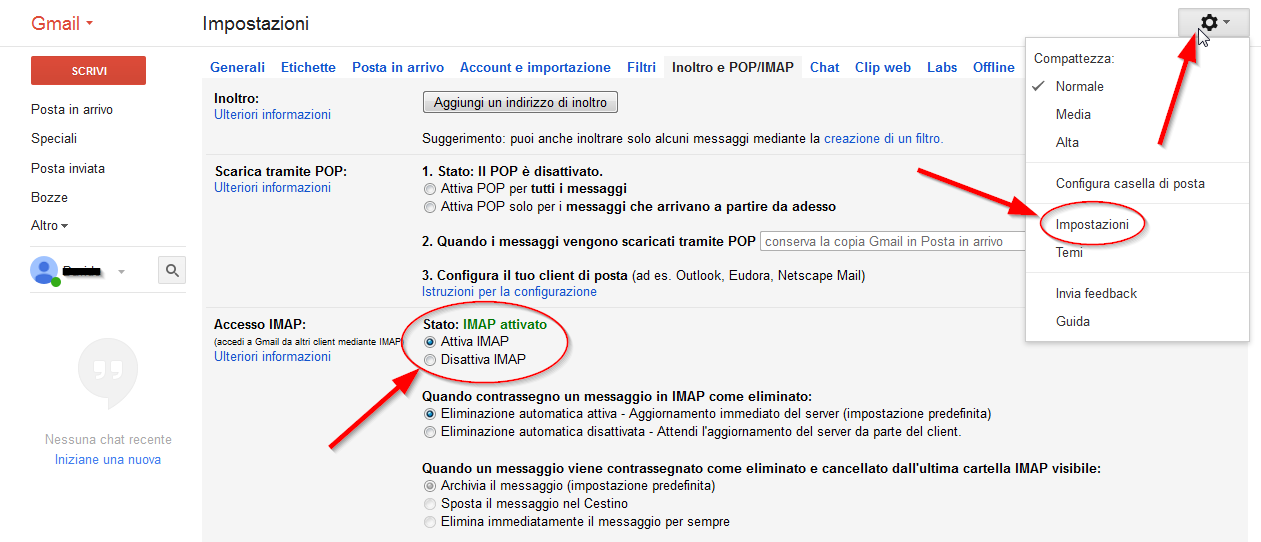 Come fare il backup della mail