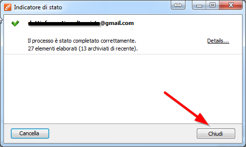 Come fare il backup della mail