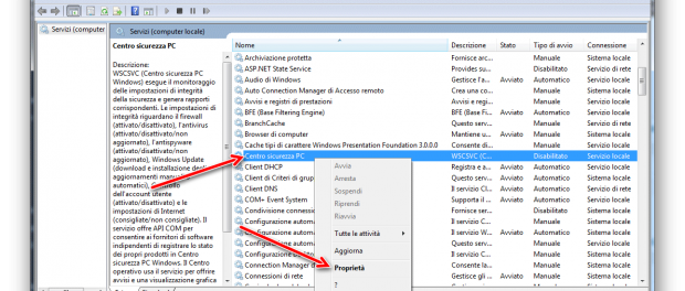 Impossibile avviare il servizio Centro Sicurezza Pc: risolviamo