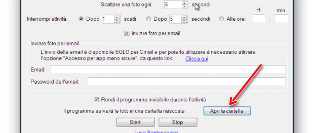 Screenshot di nascosto al PC con Spy Photorgapher