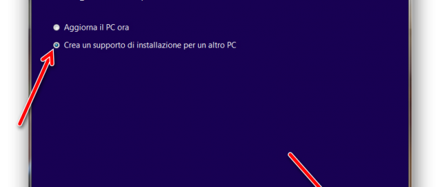 Fatti il DVD o la chiavetta USB di Windows 10