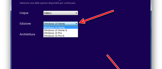 Fatti il DVD o la chiavetta USB di Windows 10