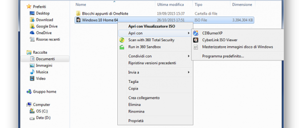 Fatti il DVD o la chiavetta USB di Windows 10