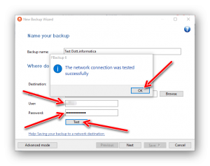 eseguire un backup dei dati