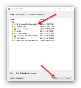 eseguire un backup dei dati