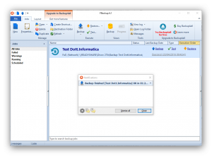 eseguire un backup dei dati