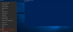 menu start bloccato
