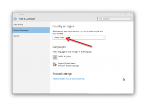 come cambiare lingua in windows 10