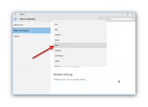 come cambiare lingua in windows 10