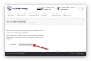 verifica codice sconto