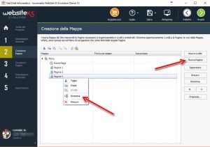 website x5 creazione della mappa