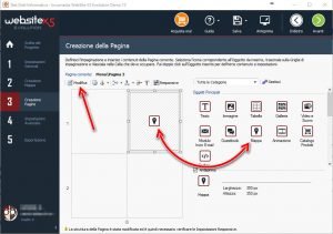 website x5 creazione della pagina 1