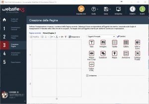 website x5 creazione della pagina
