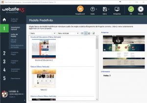 website x5 scelta modello