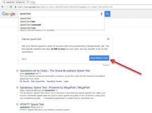 run speed test google