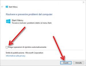 start-menu-troubleshooter-ripristino-automatico