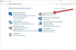 Account utente win 10