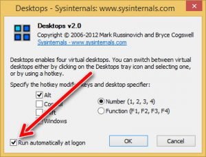 Desktops Run automatically at logon