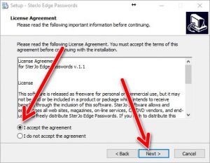 SterJo Edge password license agreement