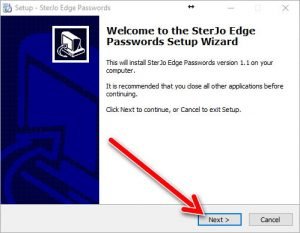 SterJo Edge password setup 1