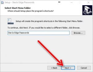 SterJo Edge password setup 3