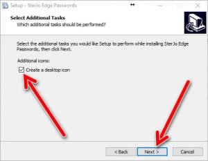 SterJo Edge password setup 4