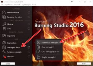 Ashampoo Burning Studio 2016 masterizza immagini