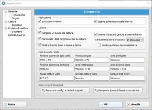 Ashampoo Snap 8 Configurazione tasti rapidi