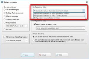 Ashampoo Snap 8 configurazione video