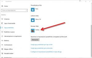 Impostare un browser predefinito diverso da Edge