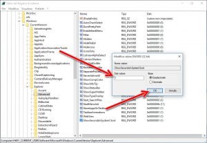 Modifica valore DWORD (32 bit)