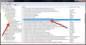 Opzioni di sicurezza