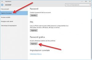 Password grafica windows 10
