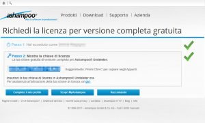 A questo punto, se siete giĆ registrati sul sito di Ashampoo, digitate la vostra password e cliccate su Accedi, nella finestra successiva vedrete comparire la vostra chiave di attivazione.