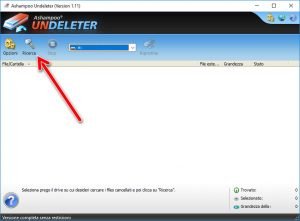 Ashampoo Undeleter Ricerca file eliminati