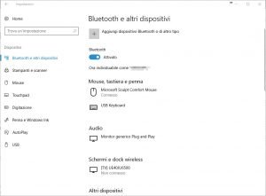 Bluetooth e altri dispositivi