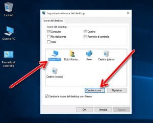 Visualizzare le icone di sistema sul desktop