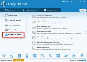 Glary Utilities 5 Strumenti di Sistema
