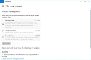 Eliminare file temporanei
