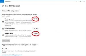 Eliminare file temporanei