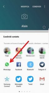 Condividere contatti con Android