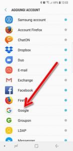 Creare un account Google