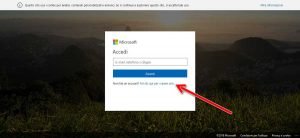 Creare un account Microsoft