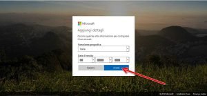 Creare un account Microsoft