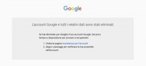 Eliminare un account Google