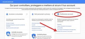 Eliminare un account Google