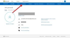 Eliminare un account Microsoft