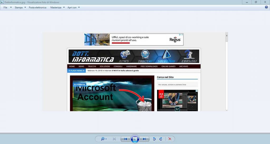 Visualizzatore foto di Windows