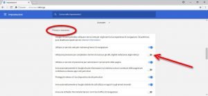 Disattivare il completamento automatico di Chrome