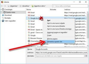 eliminare la cronologia di navigazione di Firefox